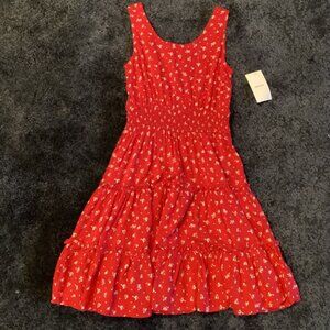 Red floral summer Nordstrom dress